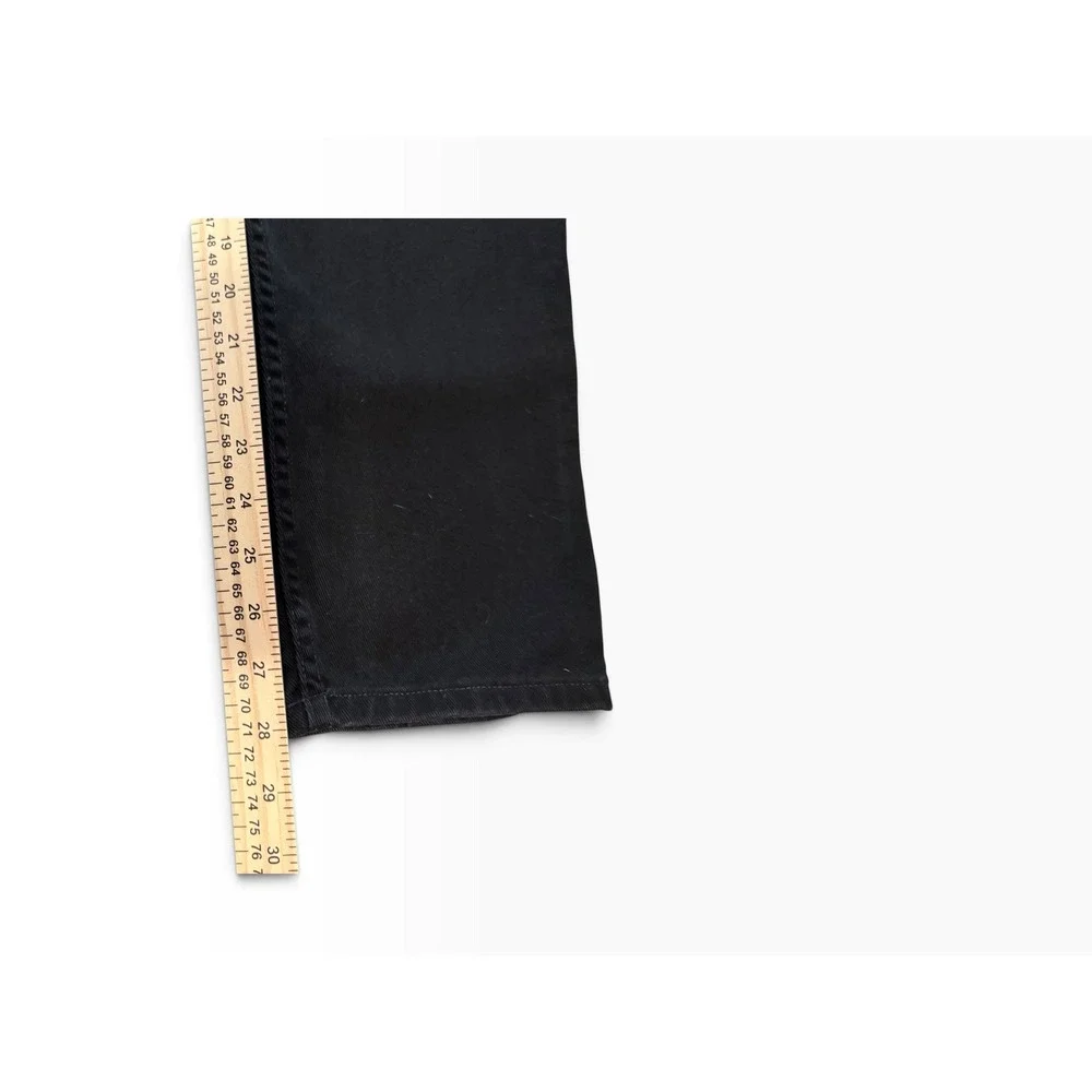 Eddie Bauer Denim Womens 14 Black High Rise Straight Leg 100% Cotton Jeans